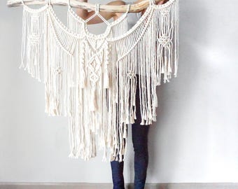 Large 44" Macrame Wall Hanging // tapestry // macrame decor // boho decor // wall art // bohemian // Made to order