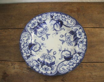 Large dish "Creil & Montereau" décor flora