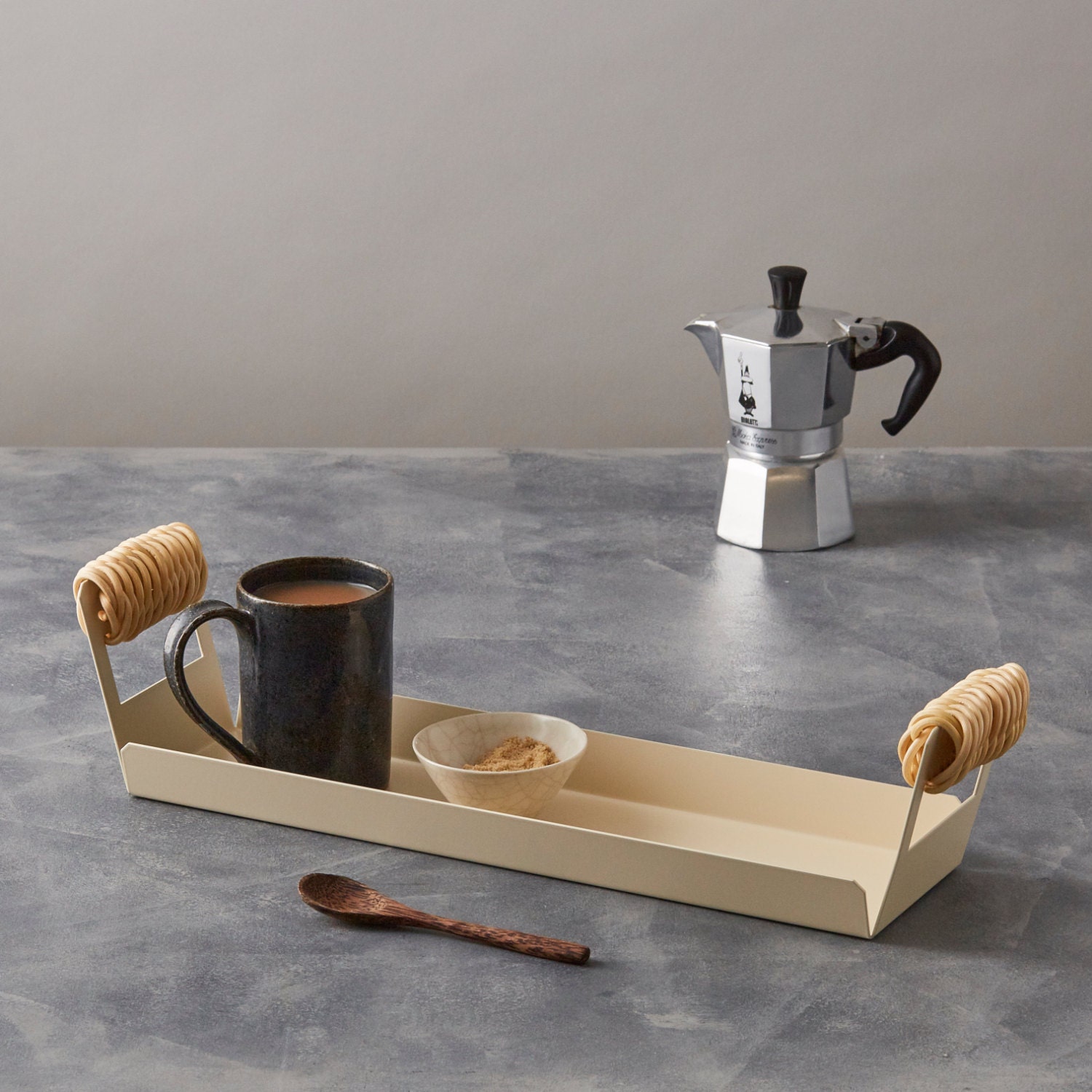 Cream Drinks Tray. Long Tea Tray Coffee Tray. by JuliaJacobDesigns