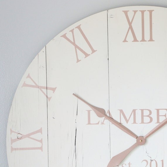 Rose gold. Large wall clock. Oversized wall clock.