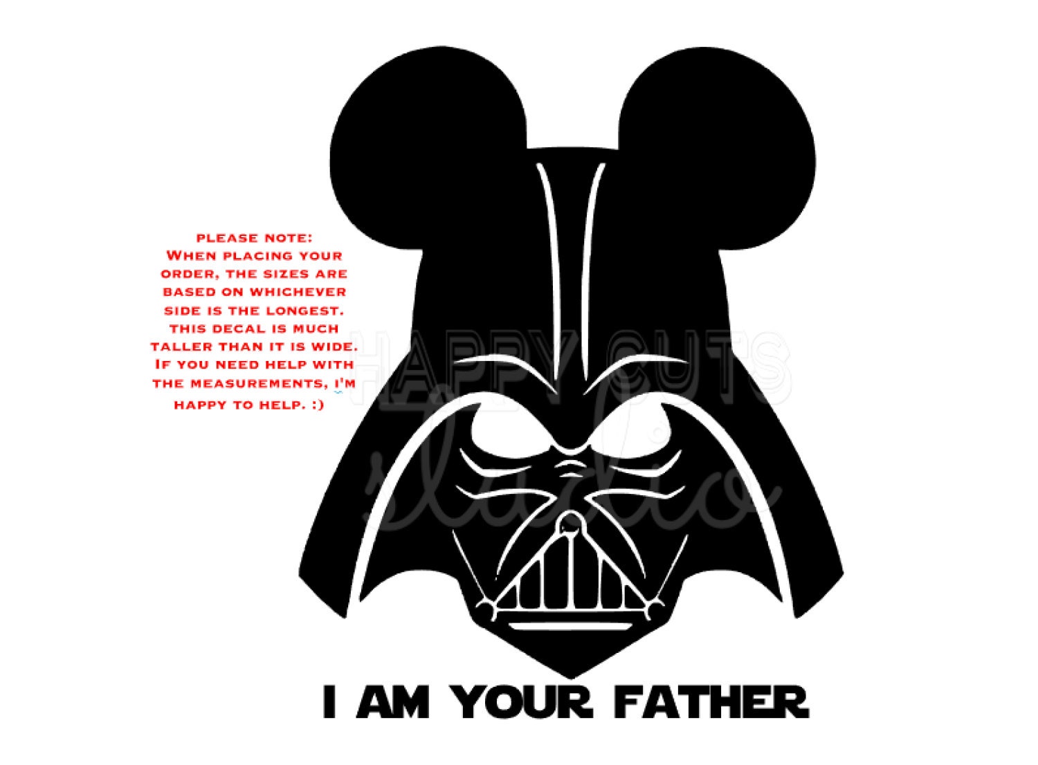 Download Personalized Star Wars Darth Vader I am your Father Mickey