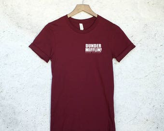 Dunder Mifflin Paper Co. Pocket T-Shirt - The Office Shirt - Dwight Schrute - Michael Scott - Jim Halpert - The Office T-Shirt