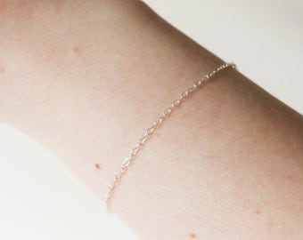 Sterling Silver Chain Bracelet, Silver Bracelet, Delicate Silver Bracelet, Minimalist Jewelry, Sterling Silver Bracelet, Silver Chain