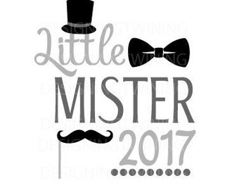 Little Mister New Years SVG PNG DXF file
