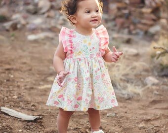 Baby Easter Dress - Toddler Easter Dress - Baby Girl Easter Outfit - Baby Bunny Dress - Spring Dress - Floral Baby Dress - Easter Outfit