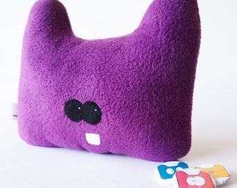 black cat plush pillow