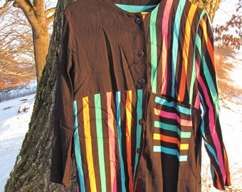 Vintage colourful striped shirt
