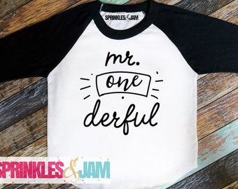 Mr Onederful Shirt, 1st Birthday Boy Outfit, First Birthday Boy Shirt, Mr Onederful Shirt Boys, Trendy Baby Boy Clothes