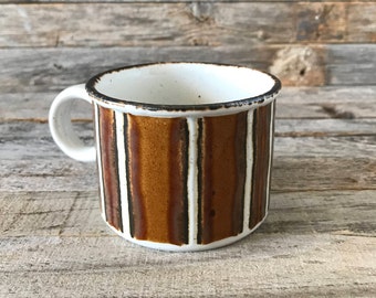 Set of 7 Vintage Midwinter Stonehenge Earth Cups No Saucers, Midwinter Earth Flat Cups