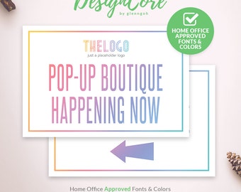 Yard Sign, Home Office Approved, Clean Simple, Pop Up Boutique, Printable, Instant Download, Digital, Banner, Fashion Retailer, DCYS007