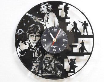 STAR WARS Vinyl Wall Clock Record Wall Clock Star Wars Wall Decor Star Wars Vinyl Art Home Decor for Living Room Star Wars Gift for Him