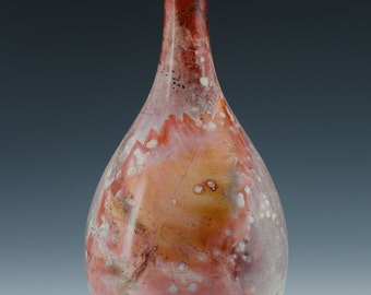 Small Raku Saggar Fired Bottle