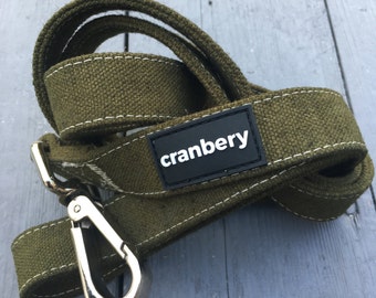 Natural Hemp Dog Lead. Organic eco friendly Green dog leash