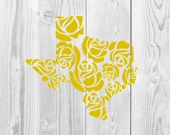 Yellow Rose of Texas Decal Design, SVG File, Rose, Flower, Yellow Rose, Yellow Rose of Texas, Texas, Cricut