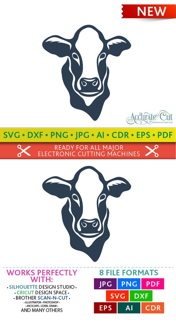 Download Cow Svg Cow Face Svg Cow Silhouette Svg Cow Face Cut Files for