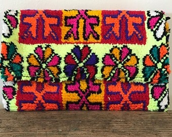 Moroccan Clutch Purse - Neon
