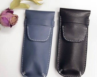 LEATHER PEN CASE, Leather pencil case, leather pencil pouch, leather pen holder, minimalist pencil case, leather pouch