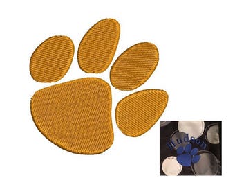 Paw Print Embroidery Design - Tiger print 5 design sizes Instant Download