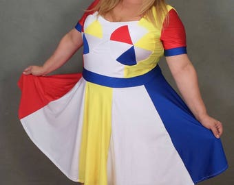 MADE TO ORDER *Plus Size* Katy Perry "Beach Ball" Inspired Dress with Sleeves