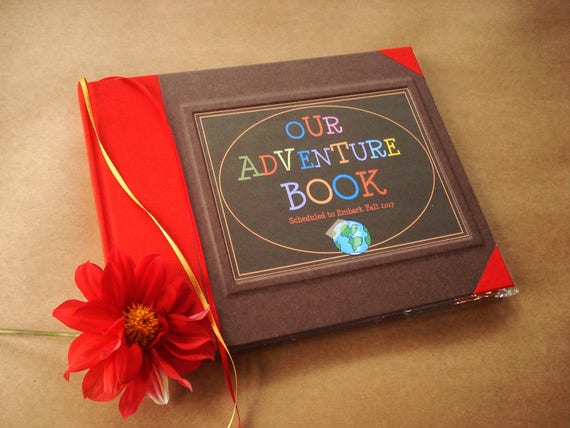 Custom Our Adventure  Book UP Wedding  Anniversary  Scrapbook