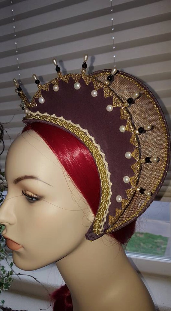 Elizabethan Attifet Renaissance Tudor Headdress Double