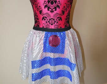 R2D2 Skirt, R2D2 Costume, Star wars Costume, Running Skirt, Running Skirt, Sparkle Running Skirt, 5K Skirt, Princess Skirt