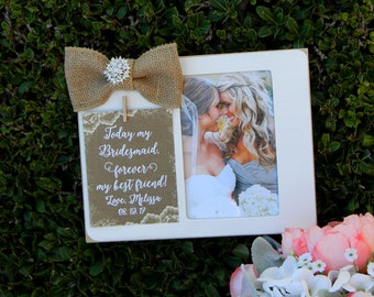 Bridesmaid Picture Frame Gift Personalized Picture Frame Bridal Party Gift Maid of Honor Picture Frame Matron of Honor Picture Frame Photo