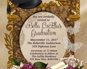 Elegant Graduation Invitations, Grad Invites, Graduation Ceremony