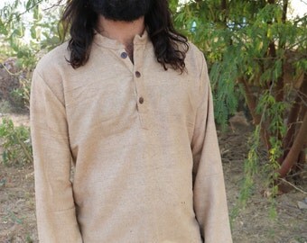 Short Kurta Raw Silk ~ Light Brown
