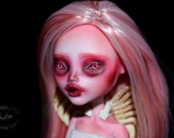 ON SALE monster high repaint custom doll artist ooak pink reroot cupid - Framboise
