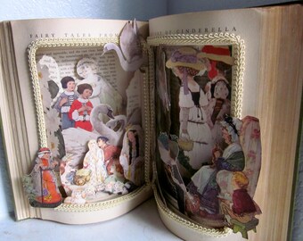 Fairy Tales from Grimm 1909 Altered book Pop up Style