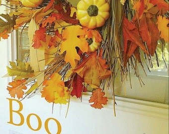 Boo Door Decal - Halloween Decal - Holiday Decor - Home Decor Porch Decor - Halloween Decor Vinyl Decal - Boo Vinyl Decal