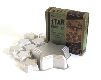 Mirro Aluminum Tart Tins Star Cake Pan Jello Mold Mini Shape Baking Pans