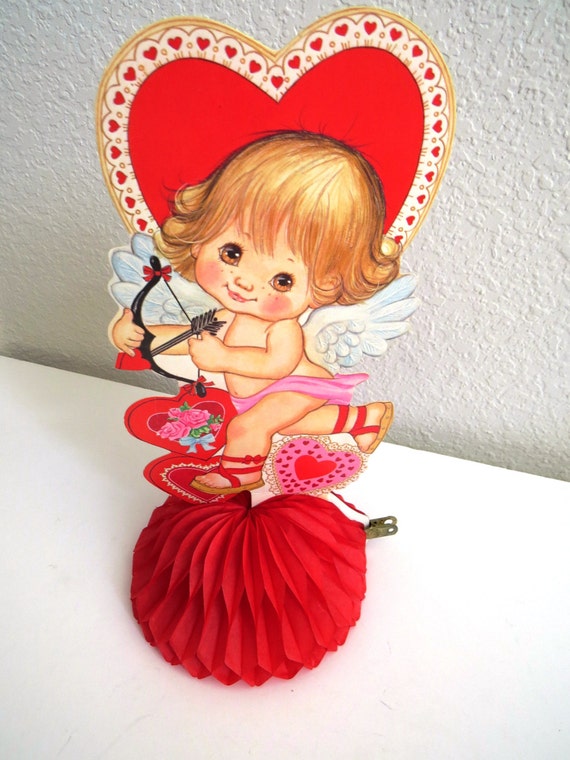 Vintage Valentines Day Table Decoration Cupid Bow Arrow