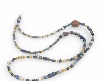 Ancient Djenne Beads Glass Excavated Strand, Mali, circa 2000 years old-34