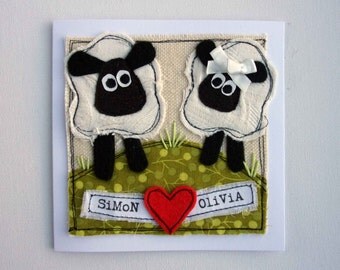 Irish Wedding Card Personalized Irish Anniversary Card Engagement Card Funny Wedding Card for Husband for Wife Sheep Welsh Wedding Card