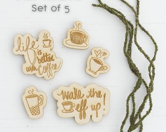 Gift for Coffee Lover - Office Decor - Kitchen Decor - Fridge Magnets - Barista Gift - Gifts Under 15 - Unique Gift Ideas, Housewarming Gift