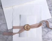 Wedding Invitation Package, Handmade Paper for Wedding Invitations, Handmade Paper, Deckle Edge Paper, Deckle Edge, Wedding Invitations