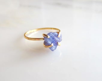 Raw Tanzanite Ring Raw Stone Ring Raw Engagement Ring Rough Stone Ring Tanzanite Ring Rough Engagement Ring Raw Stone Engagement Ring Rough