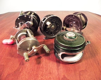 Vintage Antique Fly Fishing Reels / Group of 5