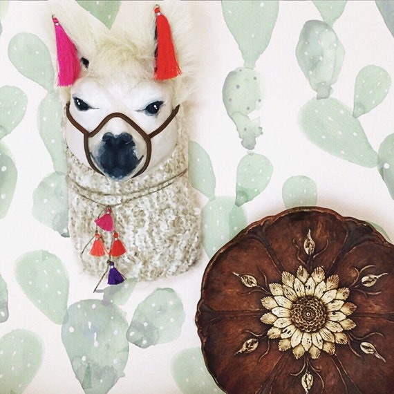 Llama Faux Taxidermy Alpaca Decor Llama by WhimsyWonderlandCo