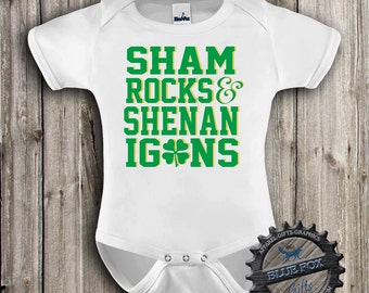 Shamrocks and Shenanigans,St Patrick's Day Baby Clothes,Kids St Patricks Day Shirt,Irish Shirt,First St Patricks Day Shirt,-GBS105