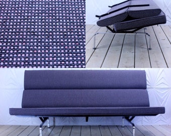 Vintage Herman Miller Eames Compact Sofa New Upholstery Alexander Girard Hopsack Fabric Mid Century Retro Modern Atomic