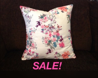 40% OFF Blossoms and Birds Cushion Cover - With Pink Back