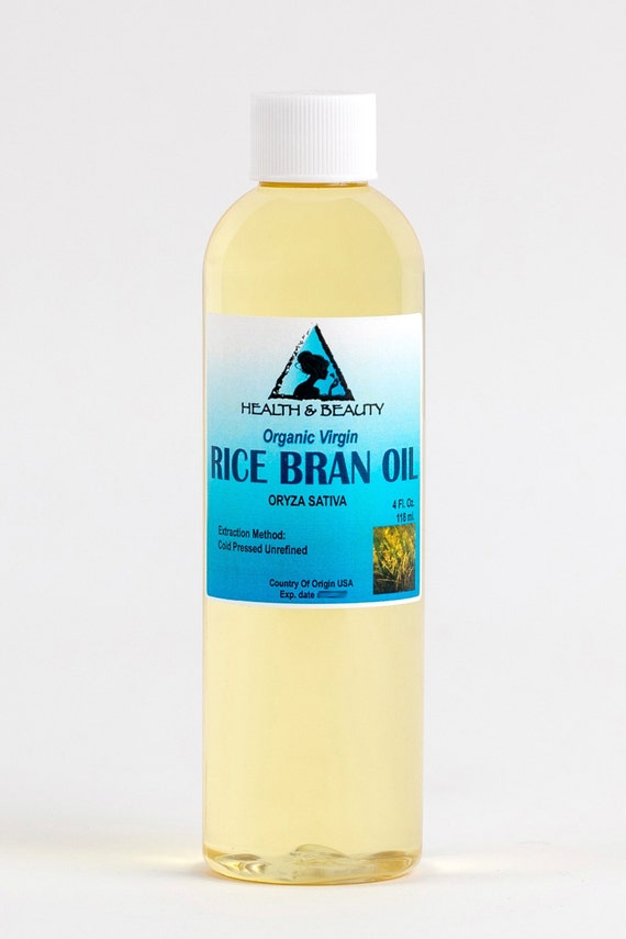 4 oz RICE BRAN OIL Organic Carrier Unrefined Cold Pressed