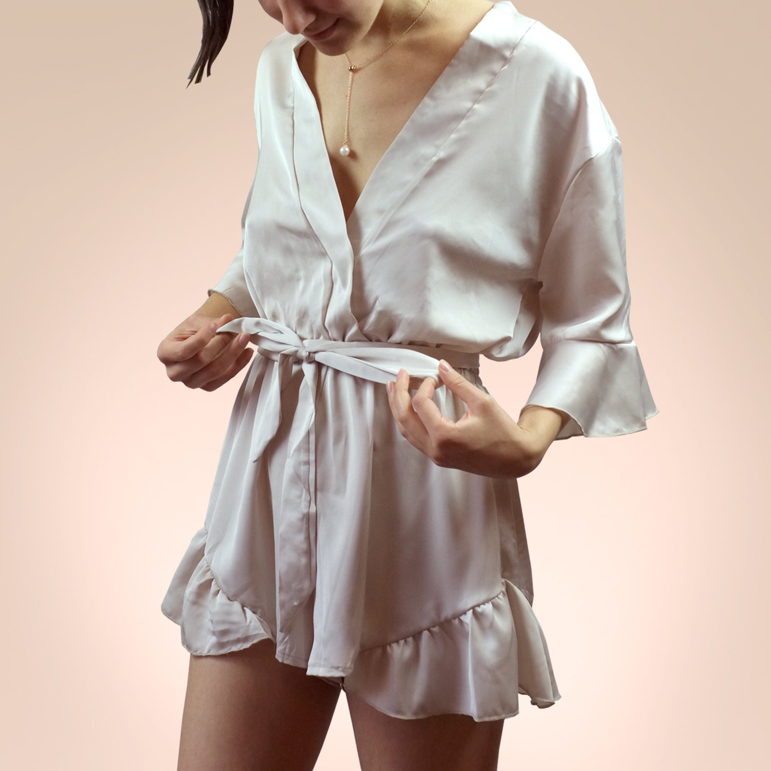 bridesmaid romperbridal romperbride romper by DesignWithinYou