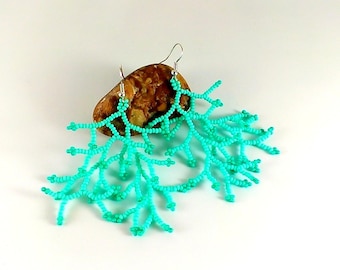 Mint green earrings Boho jewelry Turquoise jewelry Mint gift Holiday gift Mint earrings Mint green jewelry Gift jewelry