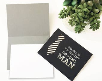 Thank You Groomsmen Cards (set of 4)