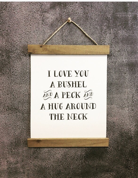 I Love You a Bushel & a Peck // 9 x 12 Canvas Wall