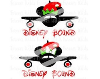 Christmas Elf Disney Bound svg - SVG - Cutting Files -DFX - minnie plane - mickey plane - Christmas in Disney - Disneyland bound SVG